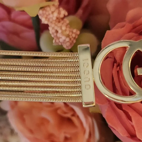 Rare! GUCCI GG Silver Multi Strand Bracelet! Excellent Condition! With Box! - Picture 3 of 9